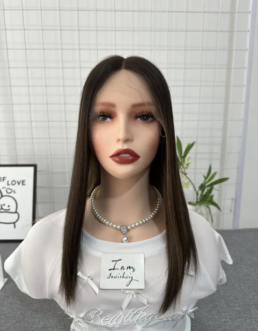 #24 With Highlights 16Inch Lace Top Mini Layer