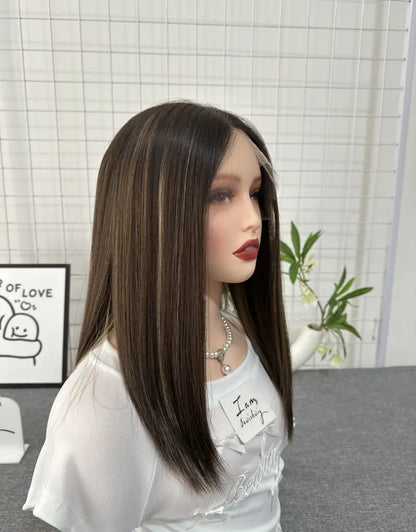 #24 With Highlights 16Inch Lace Top Mini Layer