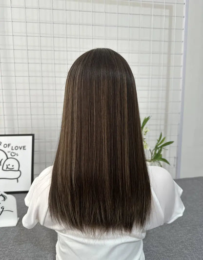 #24 With Highlights 16Inch Lace Top Mini Layer