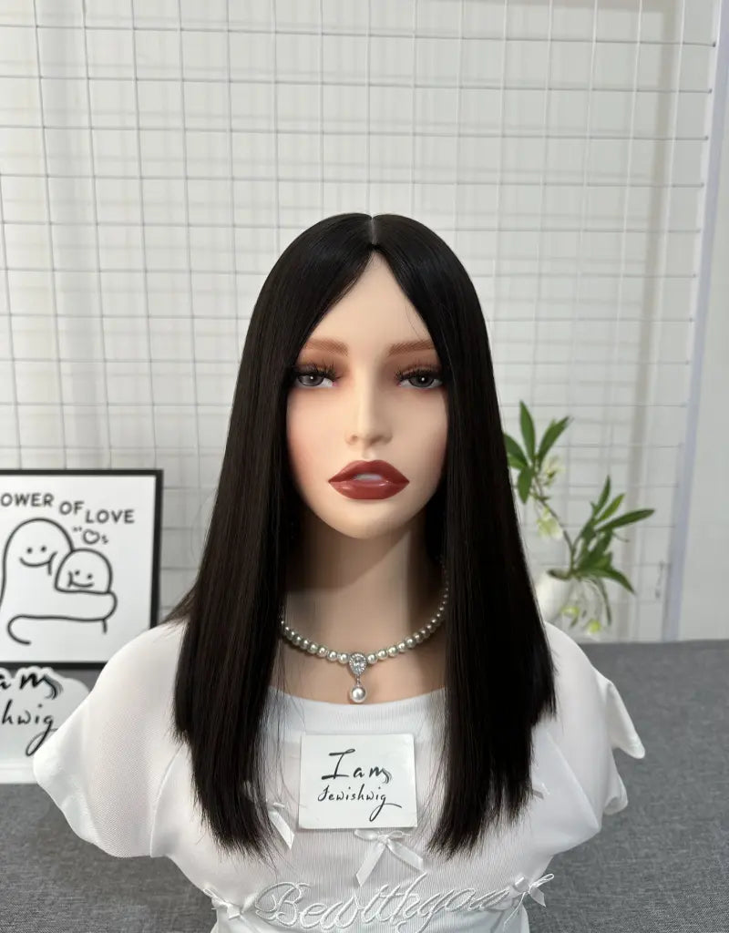 #24 Silk Top Wig 14inch Natural Straight No Layer