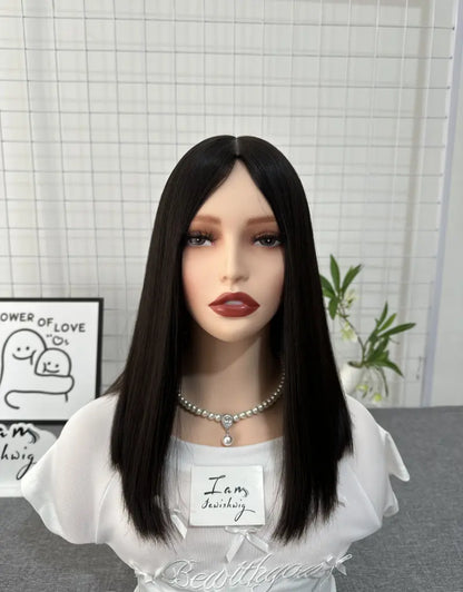 #24 Silk Top Wig 14inch Natural Straight No Layer