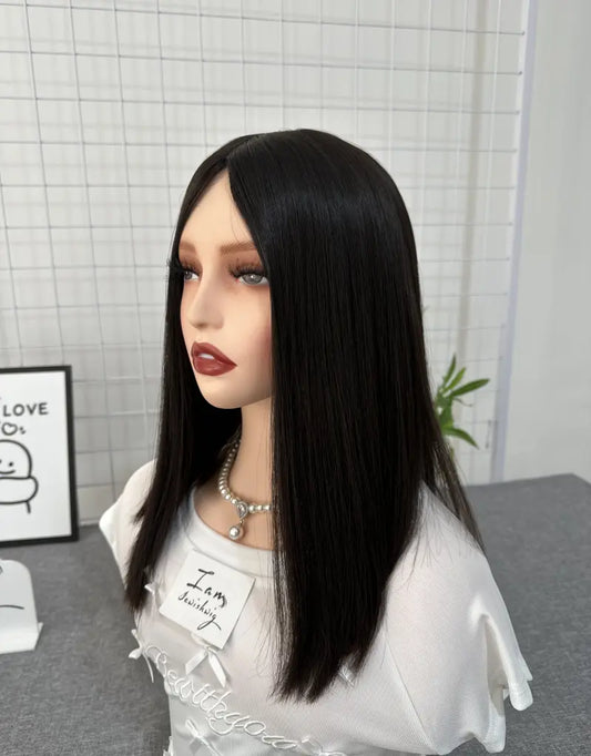 #24 Silk Top Wig 14inch Natural Straight No Layer
