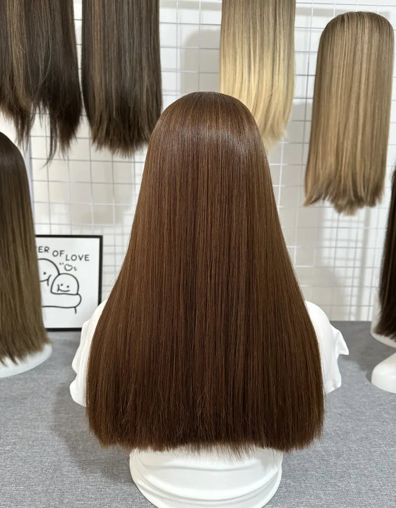 Red Hair 18inch Bandfall Wig Natural Straight No Layer