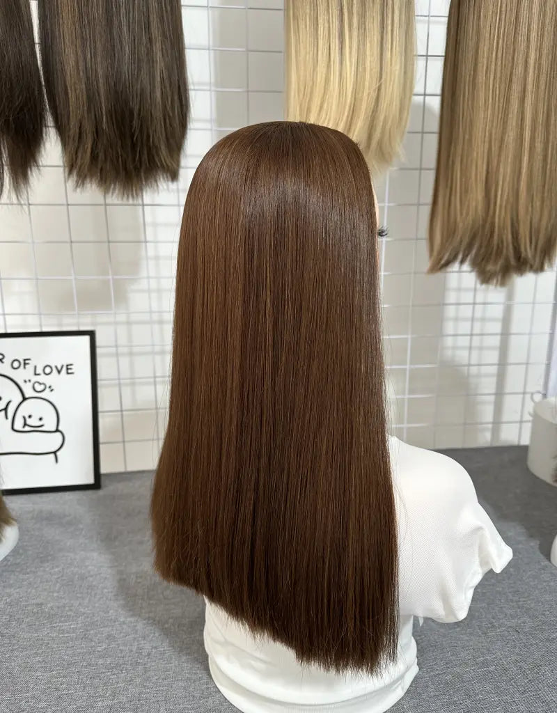 Red Hair 18inch Bandfall Wig Natural Straight No Layer