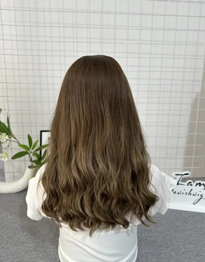 Medium Brown 18inch Bandfall Wig Bottom Wavy Mini Layer