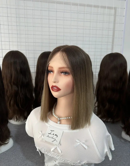 #4B10 Lace Top Wig 12Inch BOB