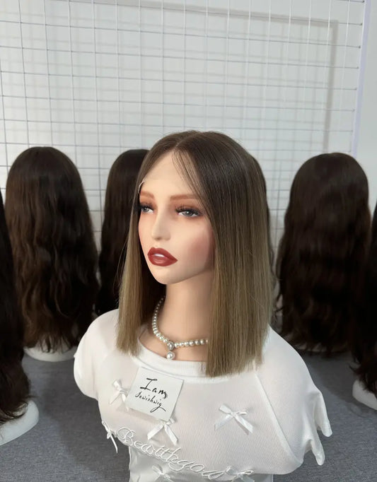 #4B10 Lace Top Wig 12Inch BOB