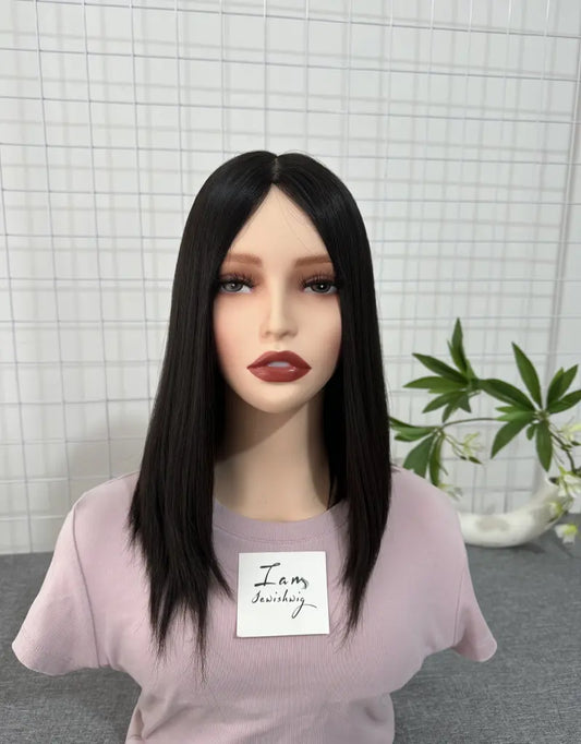 #24 Silk Top Wig 14inch Natural Straight Mini Layer